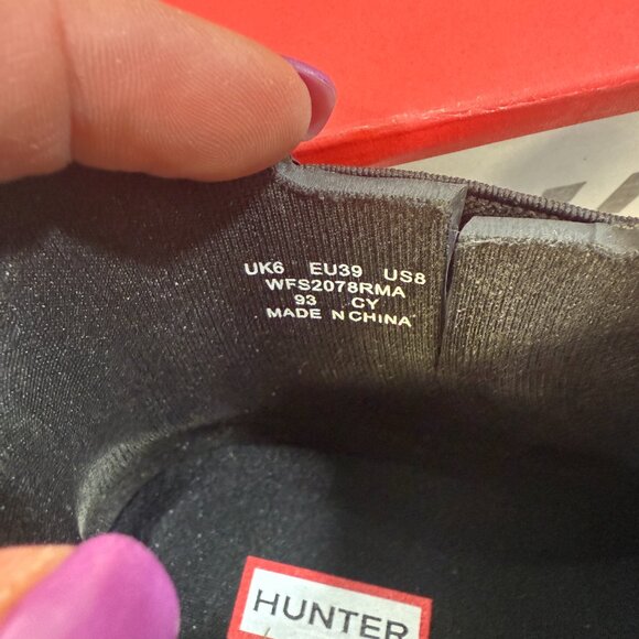 Hunter Original Chelsea Rain Boots | Black | Women’s 7 | New With Box - Picture 7 of 10